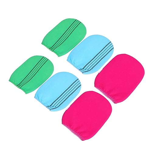 Gatuida 6Stücke Peeling Badehandschuhe aus Nylon Einheitsgröße für Damen und Herren Duschhandschuhe zur Körperpeeling Mehrzweck Waschhandschuhe für Sanfte Hautpflege von Gatuida