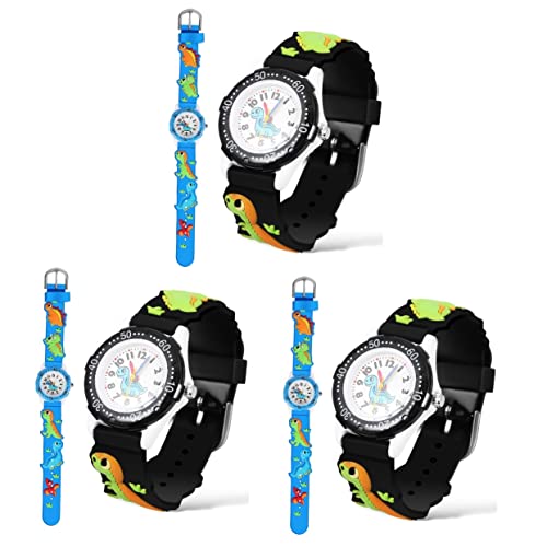 Gatuida 6stücke Kinderuhren Cartoon Dinosaurier wasserdichte Quarzuhr Für Jungen Und Mädchen Einstellbare Armbanduhr Für Kleinkinder Für Und Geburtstage von Gatuida