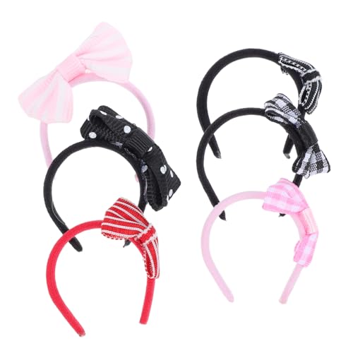 Gatuida 6stücke Mini-stirnband Mit Schleife Für Puppenhaus Miniatur-haarreifen Zubehör Dekorationsaccessoires Puppenhausrequisiten Haarschmuck von Gatuida