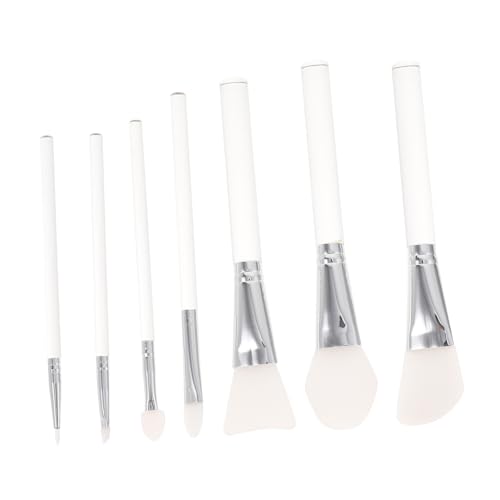 Gatuida 7 Stück Teiliges Make Up Pinsel mit Acrylgriff Silikonbeschichtete Foundation und Gesichtsmaske Pinsel Praktisch Hautschonend Wiederverwendbar für Kosmetiksalon und Zuhause von Gatuida