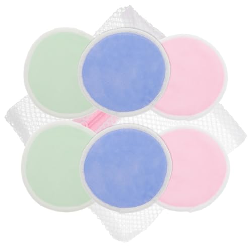 Gatuida 7 Stück Teiliges Set Waschbare Bambusfaser Abschminkpads Wiederverwendbar mit Farben und Praktischem Aufbewahrungsbeutel Sanftes Hautfreundliches Make Up Entferner Zubehör für von Gatuida