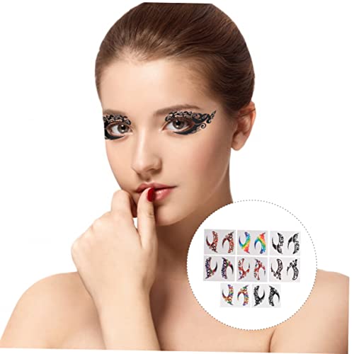 Gatuida 8 Paare Augen Make Up Sticker Augen Make Up Tattoos Augenbrauen Aufkleber Langlebig Woche Haltbar für Erwachsene und Gesichtskunst Dekoration von Gatuida