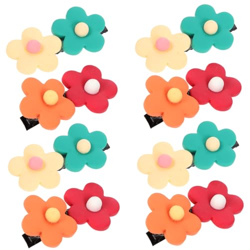 Gatuida 8 Stck Kleinblütige Haarklammern Bunte Blumen Haarclips für Mädchen Knick für Feines und Dickes Haar für Alltag und Besondere Anlässe von Gatuida