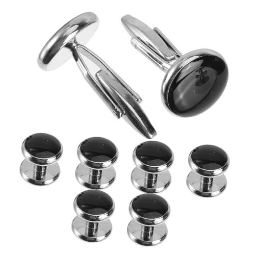 Gatuida 8 Stück Herren Teiliges Set Eleganter Manschettenknöpfe und Hemdknöpfe Stilvolle Frack Accessoires für Hochzeiten Partys und Besondere Anlässe Silberfarbenes Design mit Feiner Gatuida 8 Stück Herren Teiliges Set Eleganter Manschettenknöpfe und Hemdknöpfe Stilvolle Frack Accessoires für Hochzeiten Partys und Besondere Anlässe Silberfarbenes Design mit Feiner von Gatuida