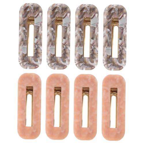Gatuida 8 Stück Teiliges Acetat Haarspangen Rechteckig Minimalistisch Rutschfest für Damen und Mädchen Vielseitige Styling Clips mit Sicherem für Alltag und Besondere Anlässe von Gatuida