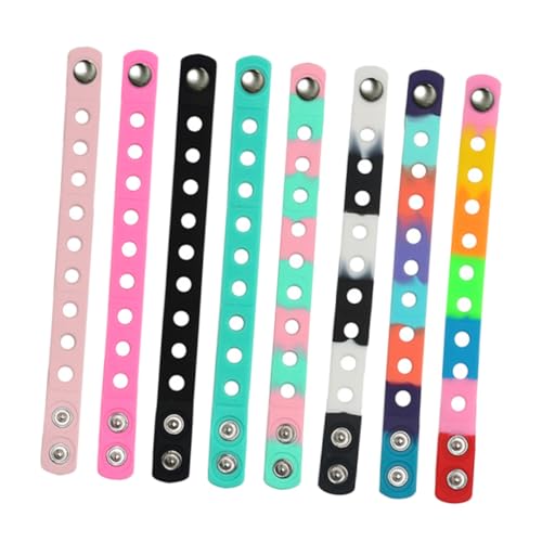 Gatuida 8 Stück Teiliges Bunte Silikonarmbänder Verstellbare Sport Wristbands aus Weichem Leichtem Material DIY Armbänder für Teens als Partydeko und Modisches Accessoire von Gatuida