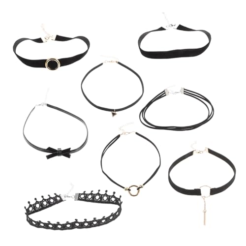 Gatuida 8 Stück Teiliges Choker Halskette Einfache Vielseitige Kollektion aus Hautfreundlichem Material Langlebiges Modeschmuck Accessoire für Alltag und Party für und Mädchen von Gatuida