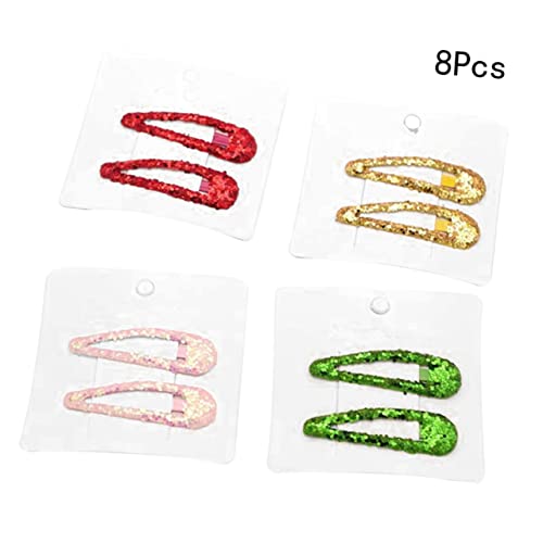 Gatuida 8stücke Goldfarbene Haarnadeln Mit Pailletten Bunte Haarspangen Für Mädchen Glänzende Druckknopfspangen Haarspangen von Gatuida