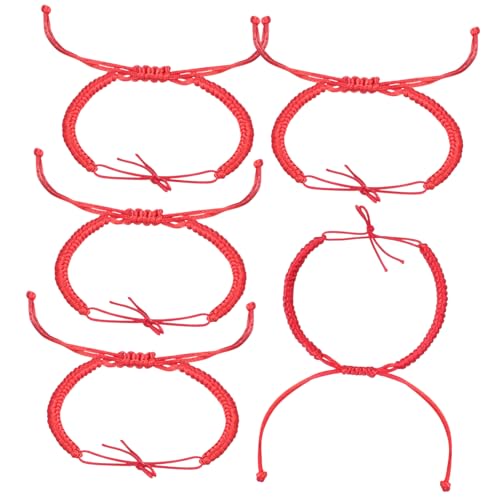Gatuida 8 Stück Teiliges Handgewebtes Rotes Schnurarmband Verstellbare Langlebige Kordel für Männer und Frauen Traditionelles Glücksarmband Modisches Diy Schmuckzubehör von Gatuida