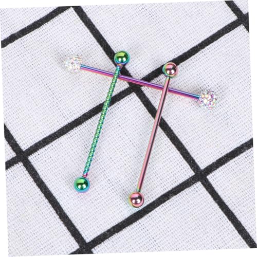 Gatuida 8 Stück Teiliges Industrial Barbell Ohrstecker Bunte Designs Modischer Piercing Schmuck für Damen und Herren Langlebig Hautfreundlich Komfortabel zu Tragen von Gatuida