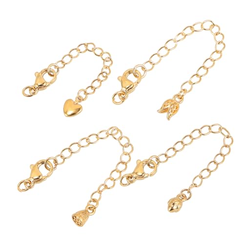 Gatuida 8 Stück Teiliges Kettenverlängerungsset für Schmuckherstellung Langlebige nicht Verblassende Verlängerungsketten für Halsketten Armbänder und Fußketten Einfach zu Befestigen von Gatuida