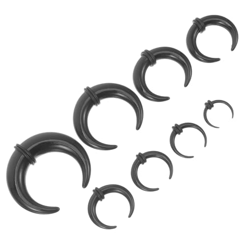 Gatuida 8 Stück Teiliges Körper Piercing Schmuck Schwarze U Förmige Ohrdehnungs Pflugs für Aurikeln Sicheres und Modisches Ohrdehnen für Männer und Frauen von Gatuida