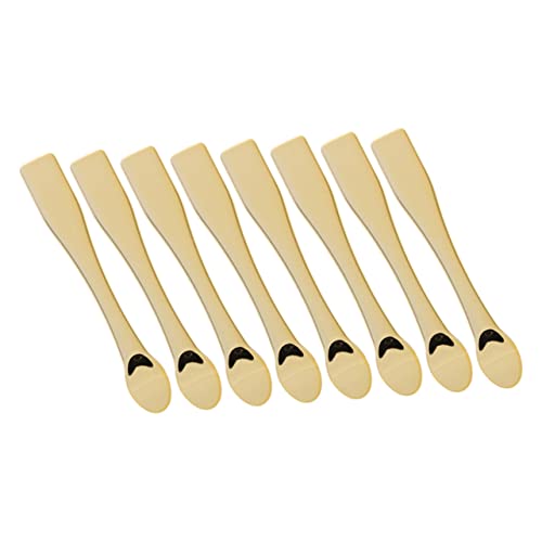 Gatuida 8 Stück Teiliges Kosmetischer Spatel für Gesichtscremes Wiederverwendbare Löffel für Hautpflege Goldenes Design für DIY Kosmetik und Gleichmäßiges Auftragen von Gatuida