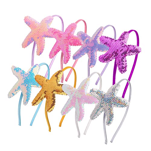 Gatuida 8 Stück Teiliges Mädchen Haarreif mit Seestern Design Bunte Tier Haarschmuck Kreative Kopfbedeckung für Party Kostüm Tanz und Alltag Auffällige Meeresstil Accessoires von Gatuida