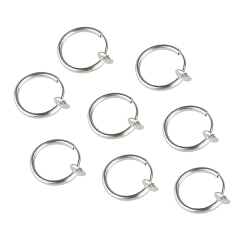 Gatuida 8 Stück Teiliges Silberner Piercing Ringe für Ohr Nase Lippe und Bauchnabel Leicht Langlebig Körper Schmuckringe für Damen und Herren Einfach zu Tragen und Vielseitig Einsetzbar von Gatuida