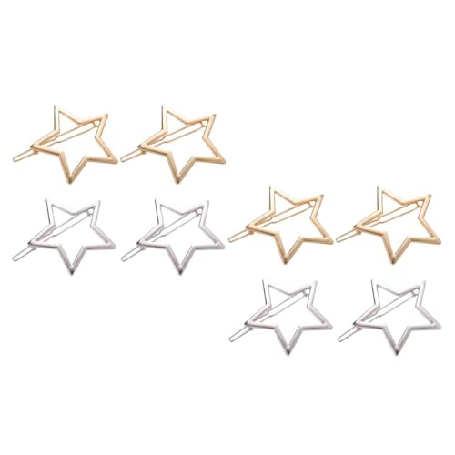 Gatuida 8 Stück Haarnadeln Kinder Haarclips Sternform Haarschmuck für Mädchen Einfache Haarspangen für Alltag und Feiern Zartes Design Haar Accessoires von Gatuida