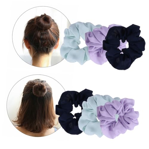 Gatuida 9 Stück Teiliges Chiffon Haargummis Elastische Haarbänder in Pastellfarben für Damen Mädchen Weiche Stoff optik Sanfter Griff für Pferdeschwanz und Zopffrisuren Vielseitiges von Gatuida