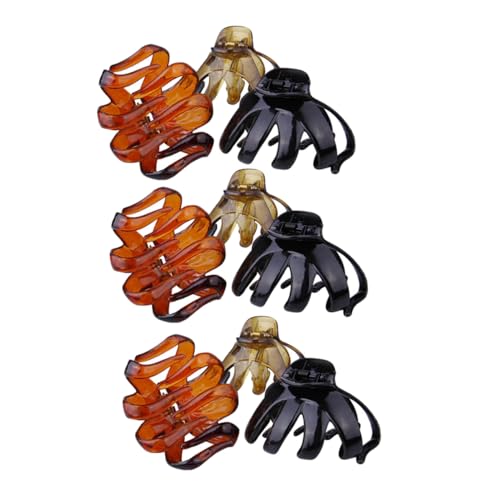 Gatuida 9 Stück Teiliges Octopus Haarspangen aus Kunststoff Rutschfeste Haarklammern für Frauen Kleine Haarklammern in Schwarz Grün und Rot Starker für Dickes und Dünnes Haar Vielseitig von Gatuida