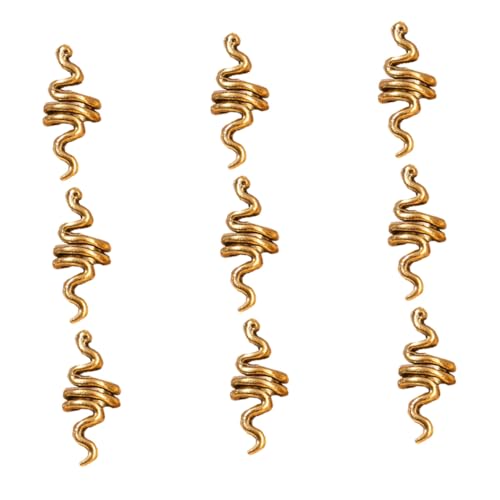 Gatuida 9 Stück Teiliges Snake Shape Dreadlocks Modische Haarringe für Zöpfe und Schmuck Einfach zu Verwenden Rutschfest Dekorativ für Damen und Herren von Gatuida