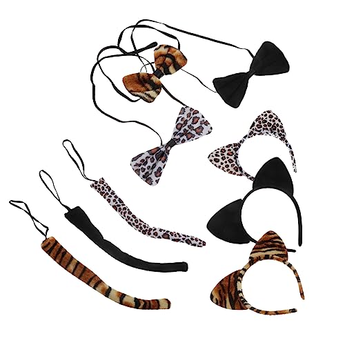 Gatuida 9 Stück Teiliges Tierohren Haarreif mit Fliege und Leichtes Kostümzubehör für Erwachsene für Halloween Cosplay Party und Maskerade von Gatuida