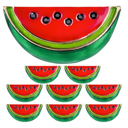 Gatuida 9-teiliges Anstecknadel-Abzeichen mit Wassermelonen- : Niedliche Emaille-Reversbrosche – Pullover-Clip in Fruchtform für Damen – Tropischer Sommerschmuck für Jacken, Hüte und Rucksäcke von Gatuida