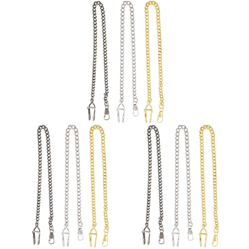 Gatuida 9Pcs Hosentasche Brieftasche Rostfrei für Die Herstellung von Hängenden Goldenen Halsketten Bronze Langen Anhänger Link: Uhr Männer Ersatz Silberlegierung Frauen Halter von Gatuida