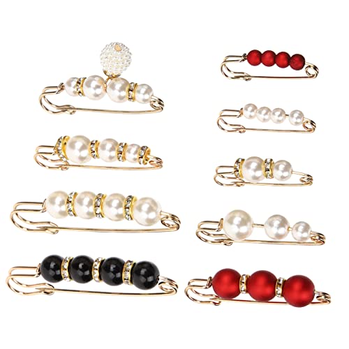 Gatuida 9stücke Schalclips Für Damen Strickjacken Clips Mit Perlen Broschenclip Als Modeschmuck Anstecknadel Für Kleidung Und Schal Kleidungsaccessoires Für Frauen von Gatuida