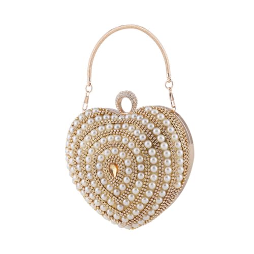 Gatuida Herzförmige Abendtasche Aus Hochwertigem Für Dinnerparty Hochzeit Party Formelle Anlässe Leicht Und Tragbar von Gatuida