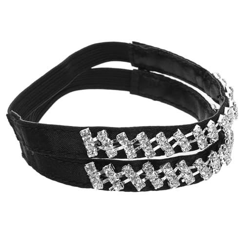 Gatuida Abnehmbare Elastische High Heels Schuhriemen mit Strass Rutschfeste Fersenbänder für Damen Praktischer Schutz für Festen Halt und Komfortables Gehen Schwarz Silber Gatuida Abnehmbare Elastische High Heels Schuhriemen mit Strass Rutschfeste Fersenbänder für Damen Praktischer Schutz für Festen Halt und Komfortables Gehen Schwarz Silber von Gatuida