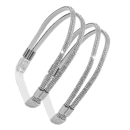 Gatuida Abnehmbare Elastische High Heels Schuhriemen mit Verstellbarem Fersenschutz Strassbesetzte Fixierbänder für Damen Hautfreundlich und Sicherer Halt Vielseitig Anpassbar für von Gatuida