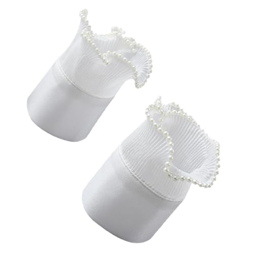 Gatuida Abnehmbare Fake Sleeve mit Perlenbesatz Spitzen und Rüschendetails Handgelenkmanschetten für Brautkleider Lolita und Festliche Outfits von Gatuida