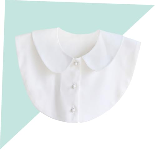 Gatuida Abnehmbare Falsche Halskrause Damen und Mädchen Halbes Bluseneinsatz Modischer Weißer Abnehmbarer Kragen für Kragenlose Blusen Pullover und Kleider Angenehm und Vielseitig von Gatuida