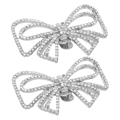 Gatuida Abnehmbare Schuhclips mit Schleifen Design und Funkelnden Strasssteinen Schuhschmuck Accessoires für Damen High Heels für Hochzeit Party und Besondere Anlässe von Gatuida