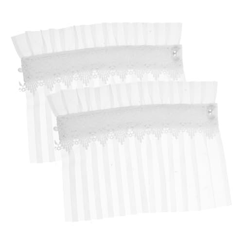 Gatuida Abnehmbare Spitzenmanschetten Damen Rüschen Fake Ärmel Handgelenk Komfortabler Vielseitig für Festliche und Alltag Looks Weiß Gatuida Abnehmbare Spitzenmanschetten Damen Rüschen Fake Ärmel Handgelenk Komfortabler Vielseitig für Festliche und Alltag Looks Weiß von Gatuida