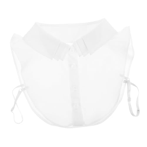 Gatuida Abnehmbarer Falscher Bubikragen für Damen Weißer Blusenkragen Leichtes Hautfreundliches Material Vielseitig Kombinierbar für Büro Freizeit und Besondere Anlässe Passend für Frauen von Gatuida