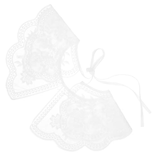Gatuida Abnehmbarer Spitzenkragen für Damen Eleganter Fake Collar für Sommeroutfits Vielseitig Kombinierbar mit Kleidern und Blusen Spitzenverzierung in Weiß Gatuida Abnehmbarer Spitzenkragen für Damen Eleganter Fake Collar für Sommeroutfits Vielseitig Kombinierbar mit Kleidern und Blusen Spitzenverzierung in Weiß von Gatuida