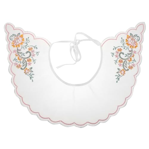 Gatuida Abnehmbarer falscher Kragen: Eleganter Damenschal mit gestickter Blume – Vielseitiger abnehmbarer falscher Kragen, Modeaccessoire für formelle Anlässe von Gatuida