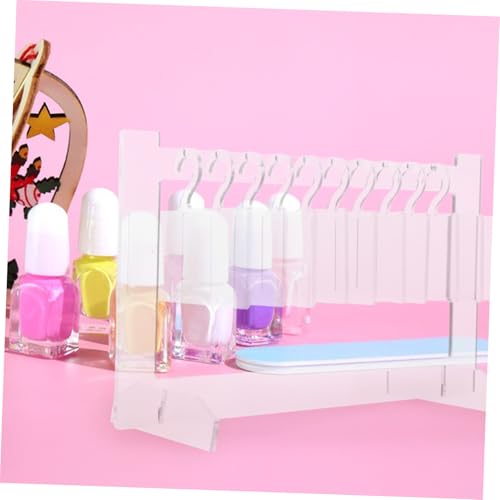 Gatuida Acryl Nagelständer mit Integriertem Werkzeughalter Transparenter Falsche Nägel Organizer Multifunktionales Nail Art Display Board für und Desktop Kompakt und Praktisch von Gatuida