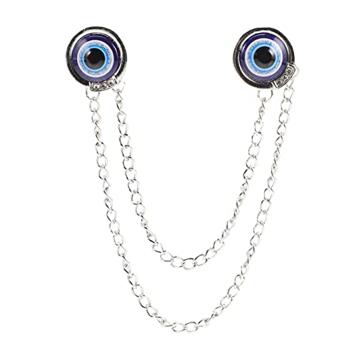 Gatuida Alloy Anstecknadel mit Blauen Augen für Kleidung Einzigartige Brosche für Pullover Schals und Capes Eleganter Clip für Schicke Outfits Silber von Gatuida
