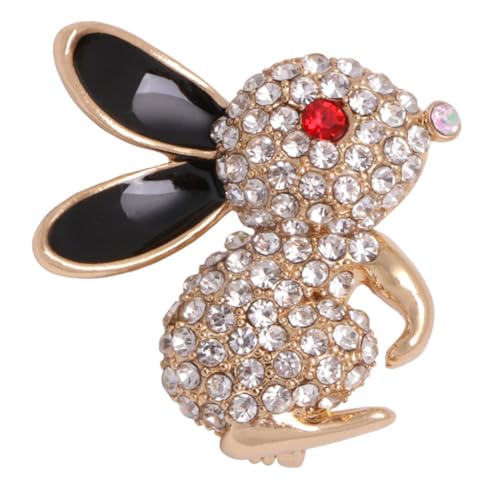 Gatuida Alloy Brosche Damen Anstecknadel Modischer Leichter Hasen Broschenpin für Kleidung und Kleider Stilvoller Kaninchen Design Schmuck für Familie und Freunde von Gatuida