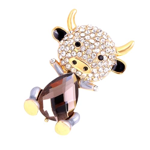 Gatuida Alloy Brosche Damen Anstecknadel mit Niedlicher Tropfen Öl Verzierung und Karikatur Kuh Design Modisches Leichtes Schmuckaccessoire für Kleidung Taschen Hüte und Schals Gatuida Alloy Brosche Damen Anstecknadel mit Niedlicher Tropfen Öl Verzierung und Karikatur Kuh Design Modisches Leichtes Schmuckaccessoire für Kleidung Taschen Hüte und Schals von Gatuida