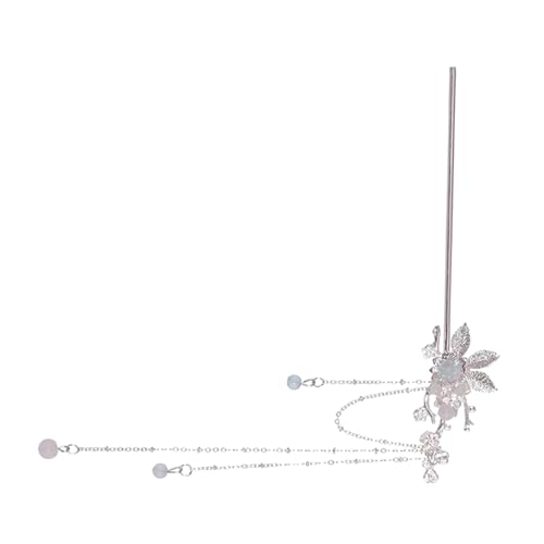 Gatuida Antike Chinesische Haarnadel mit Quaste und Blume Stabiles Haarstäbchen für Damen Leichter Haarschmuck für Hochzeit Party und Alltag Klassische Retro Haargabel für Frisuren von Gatuida