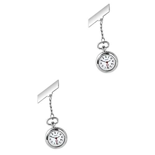 Gatuida 2stücke Uhr Mit Anstecknadel Taschenuhr Silber Für Ärzte Und Pflegepersonal Einfach Zu Befestigen Für Einsatz Im von Gatuida