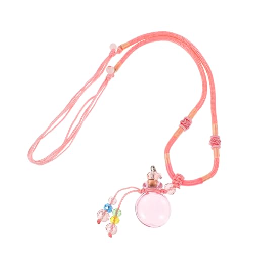 Gatuida Aromatherapie Anhänger Halskette mit Glasflakon Diffusor für Ätherische Öle Handgeflochtenes Seil Eleganter Duftanhänger Diy Schmuck für Damen und Herren von Gatuida