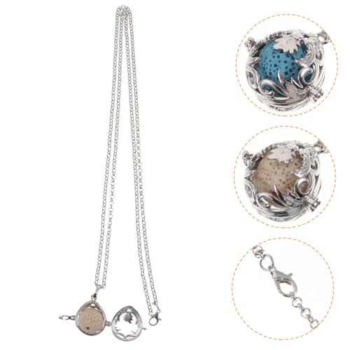 Gatuida Ätherische Öle Medaillon Halskette Aromatherapie Diffusor Kette Aus Edelstahl Praktisches Schmuckstück Für Frauen Mit Austauschbaren Duftpads Vielseitig Für Besondere Anlässe von Gatuida