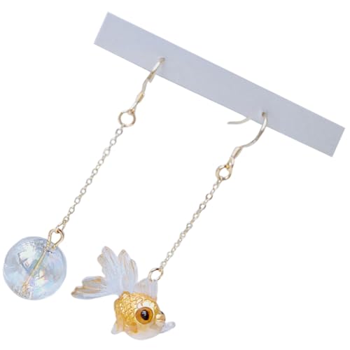 Gatuida Asymmetrische Goldfisch Ohrringe Damen Hängend Leicht Chic Modisch Elegant Schmuck für Alltag und von Gatuida