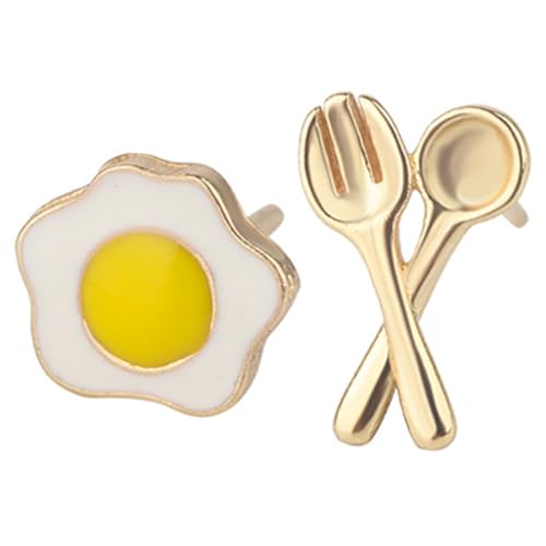 Gatuida Asymmetrische Spiegelei Ohrstecker für Damen Leichte Lustige Ohrhänger Modischer Schmuck Nickelfrei Perfektes zu Weihnachten und Geburtstag Stylisch und von Gatuida