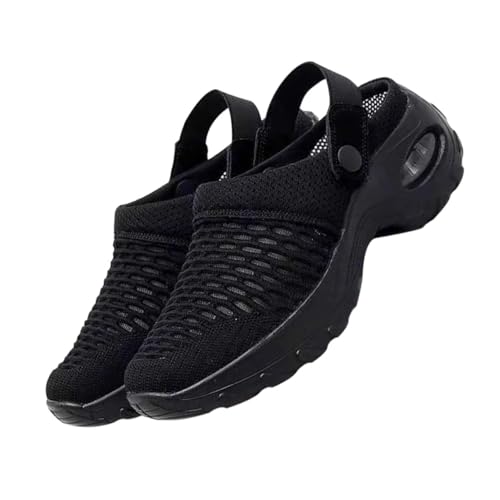 Gatuida Atmungsaktive Damen Half Slippers Mesh Sandalen Leichte Sommer Halbschuhe mit Sweat Absorption Modische Bequeme Schwarze Freizeit Slipper für Outdoor und Alltag Gatuida Atmungsaktive Damen Half Slippers Mesh Sandalen Leichte Sommer Halbschuhe mit Sweat Absorption Modische Bequeme Schwarze Freizeit Slipper für Outdoor und Alltag von Gatuida