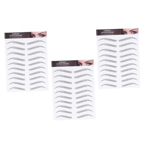 Gatuida Augenbrauen Tattoos Aufkleber 3 Blätter Wasserfest Selbstklebend Temporäre Augenbrauen Tattoos für Augen Make Up von Gatuida