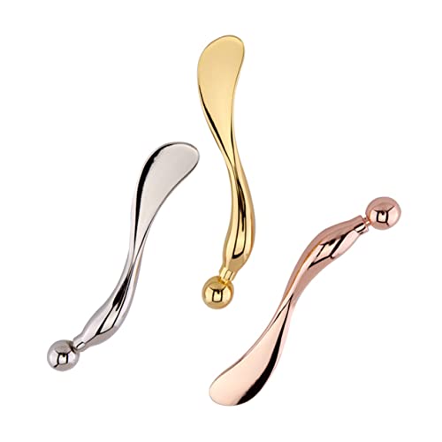 Gatuida Augencreme Löffel aus Zinklegierung Aging Massage Werkzeug für Augenpflege Roségold Fördert die Durchblutung Lindert Müdigkeit und als Gesichtsmaske Verwendet Werden von Gatuida
